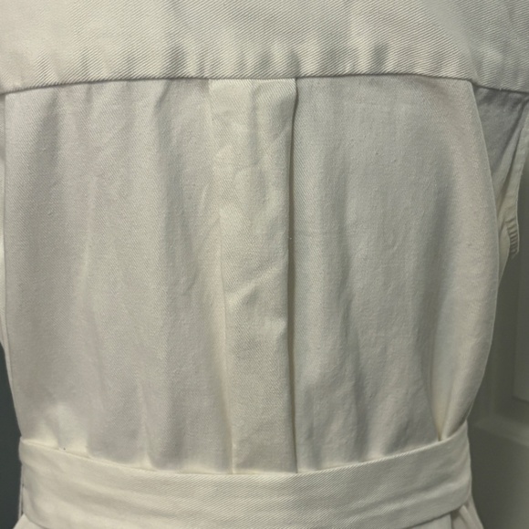 Who What Wear White Sleeveless Button Down Midi Sundress with Pockets - Picture 6 of 13